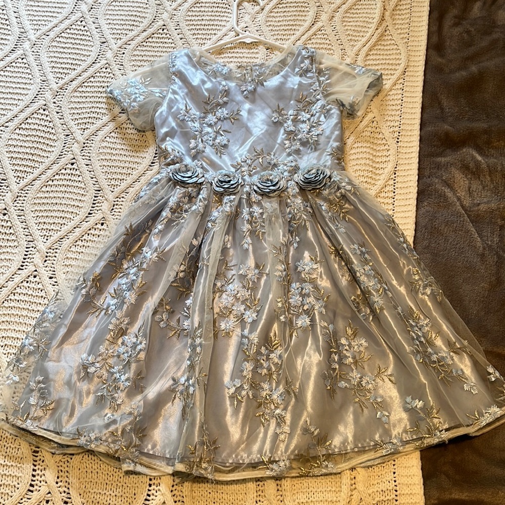 Light blue floral dress. Stunning dress! Amazing condition.